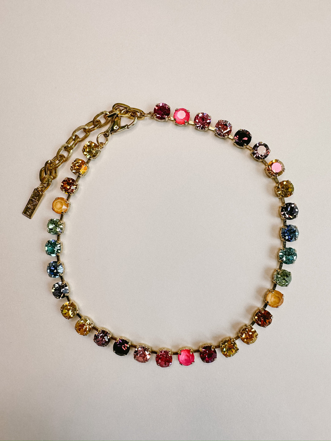 Oakland Crystal Necklace - Watermelon Mix