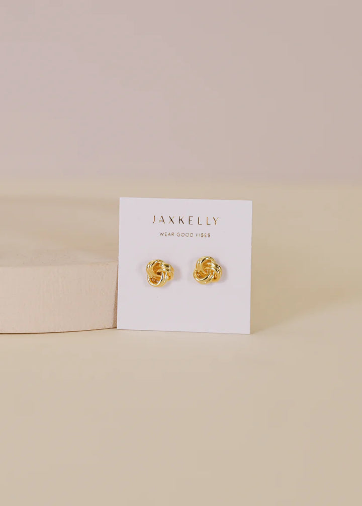 Twisted Gold Knot Studs