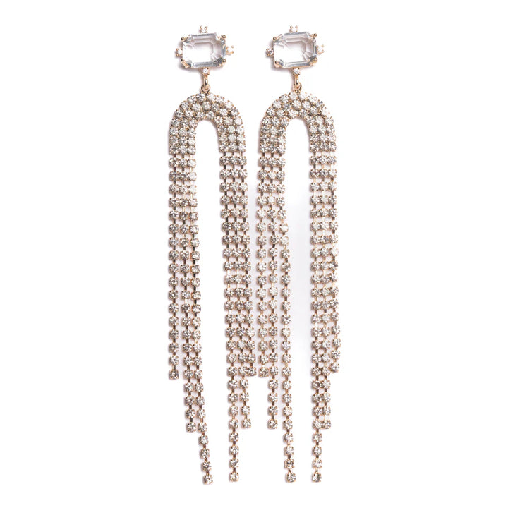 Crystal & Cubic Zirconia Gala Dangle Earrings