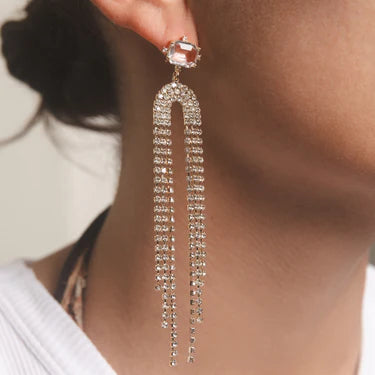 Crystal & Cubic Zirconia Gala Dangle Earrings
