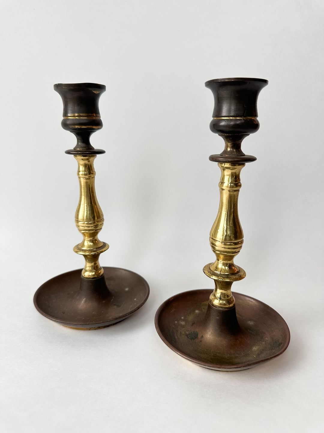 Vintage Brass Candlestick Holders