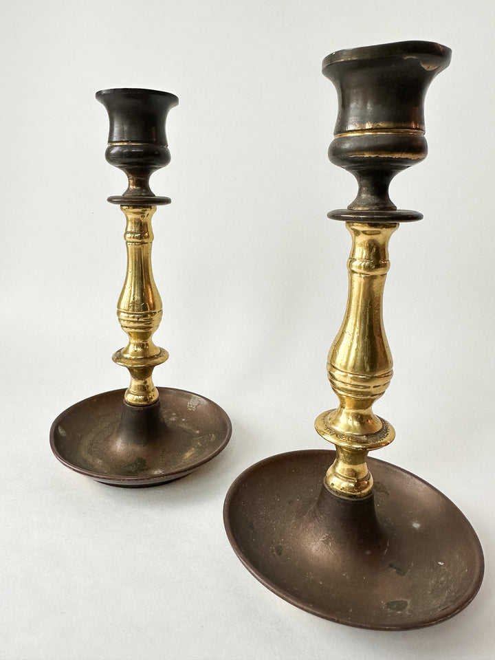 Vintage Brass Candlestick Holders