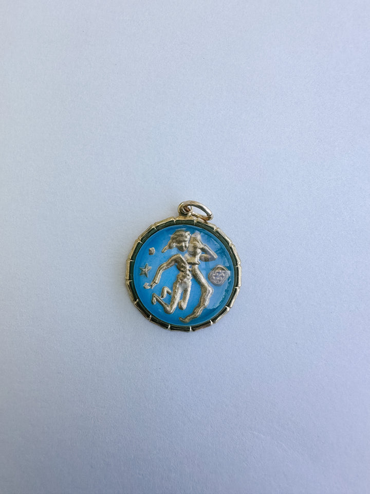 Vintage Glass Zodiac Charms - Medium