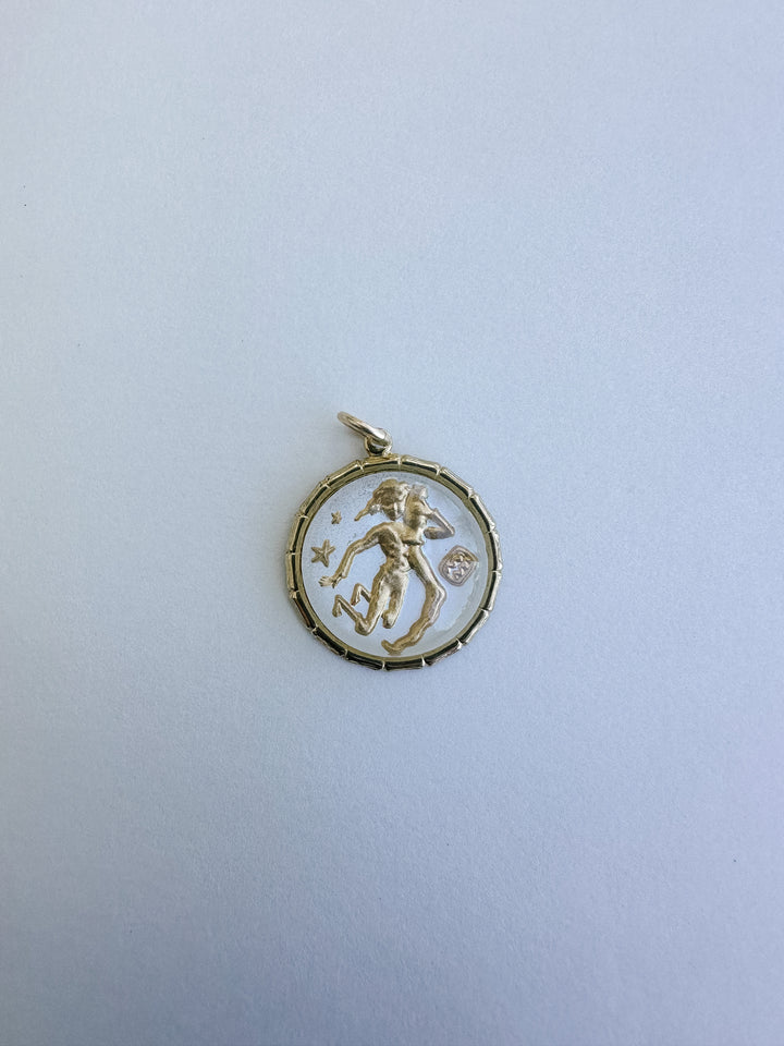 Vintage Glass Zodiac Charms - Medium