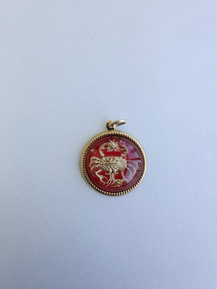 Vintage Glass Zodiac Charms - Medium