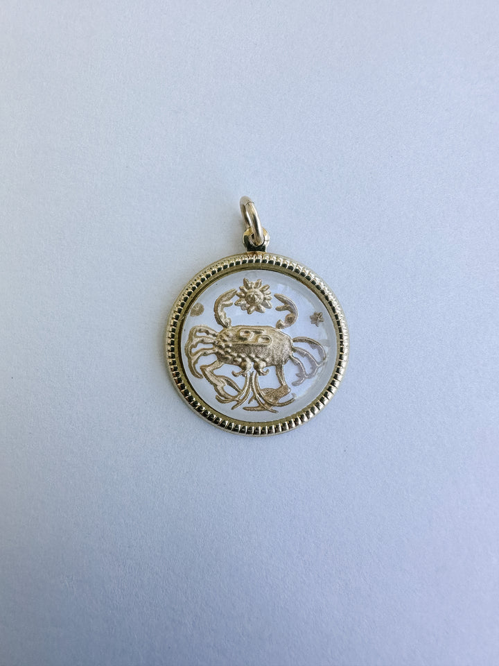 Vintage Glass Zodiac Charms - Medium