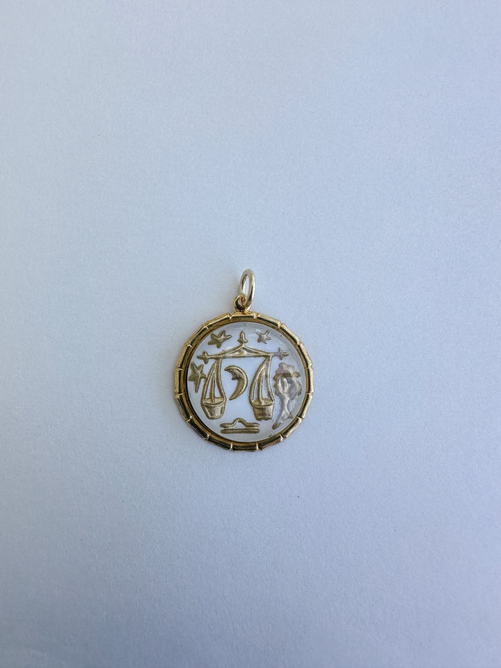 Vintage Glass Zodiac Charms - Medium