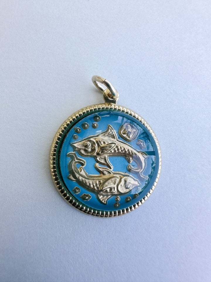 Vintage Glass Zodiac Charms - Medium