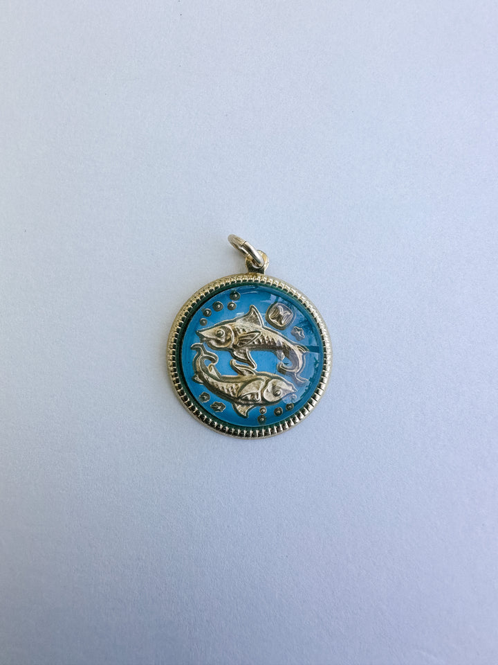 Vintage Glass Zodiac Charms - Medium