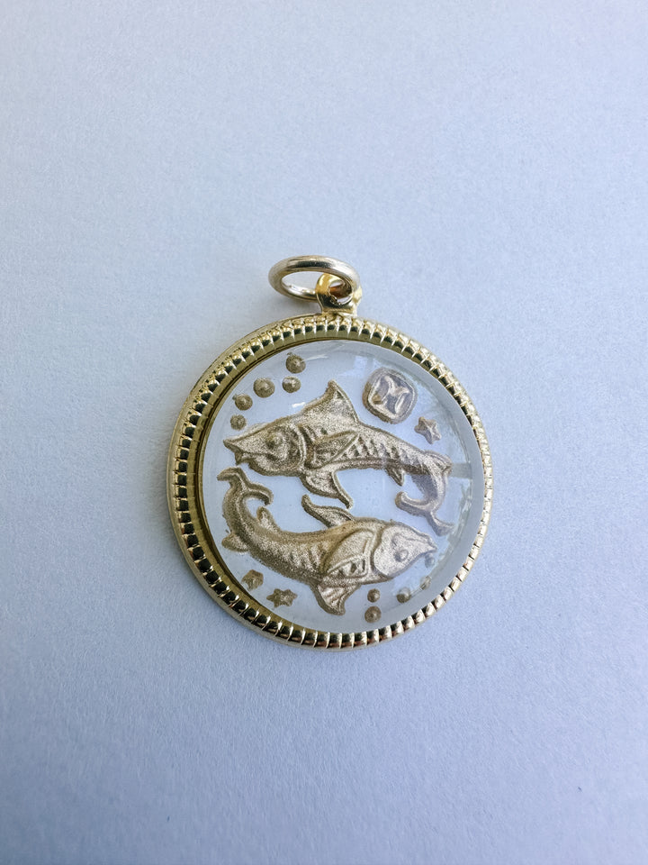 Vintage Glass Zodiac Charms - Medium