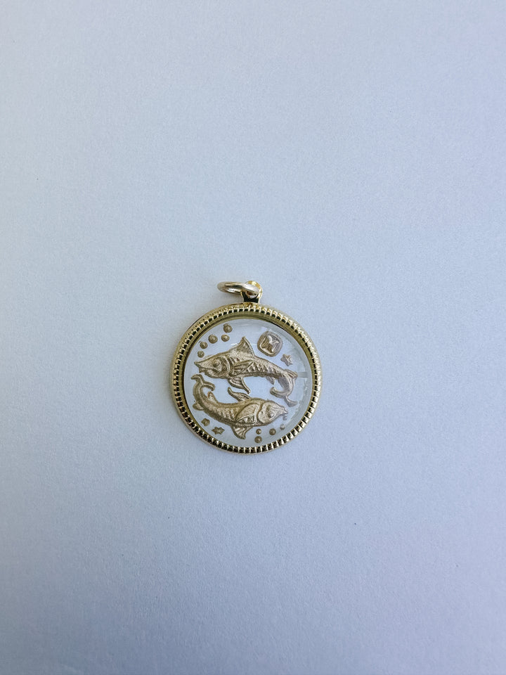 Vintage Glass Zodiac Charms - Medium
