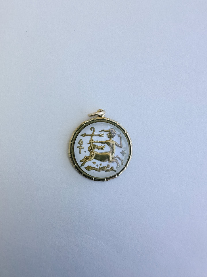 Vintage Glass Zodiac Charms - Medium