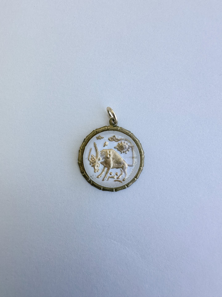 Vintage Glass Zodiac Charms - Medium