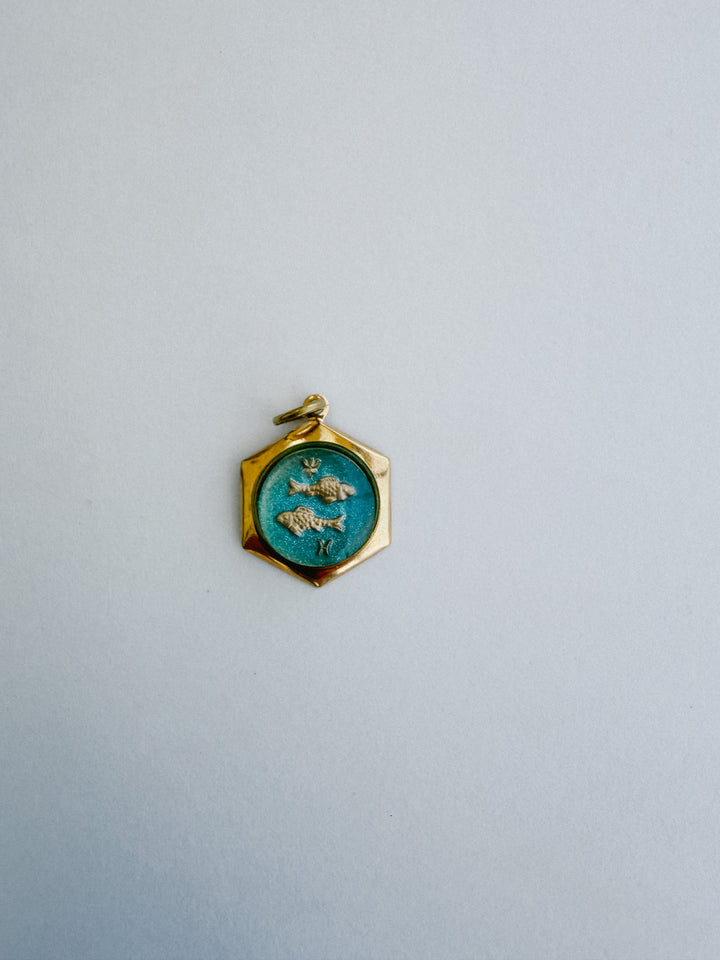 Vintage Glass Zodiac Charms - Small