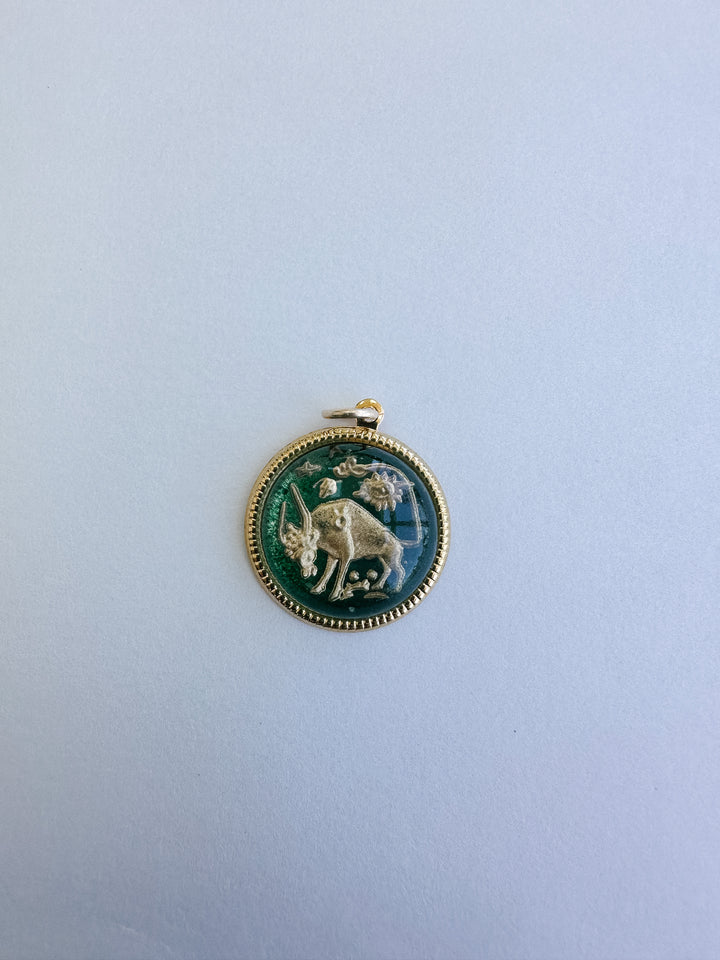 Vintage Glass Zodiac Charms - Medium