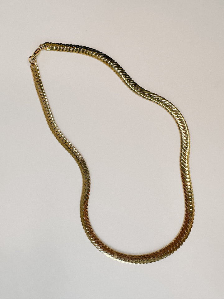 Vintage 18" Long Gold Plated Necklace