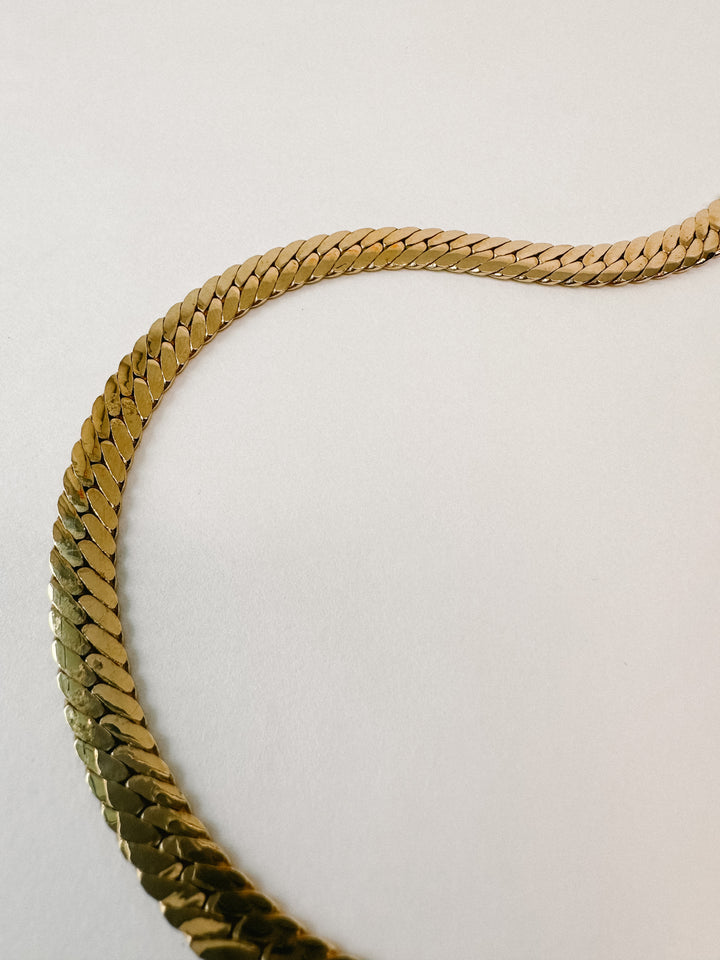 Vintage 18" Long Gold Plated Necklace