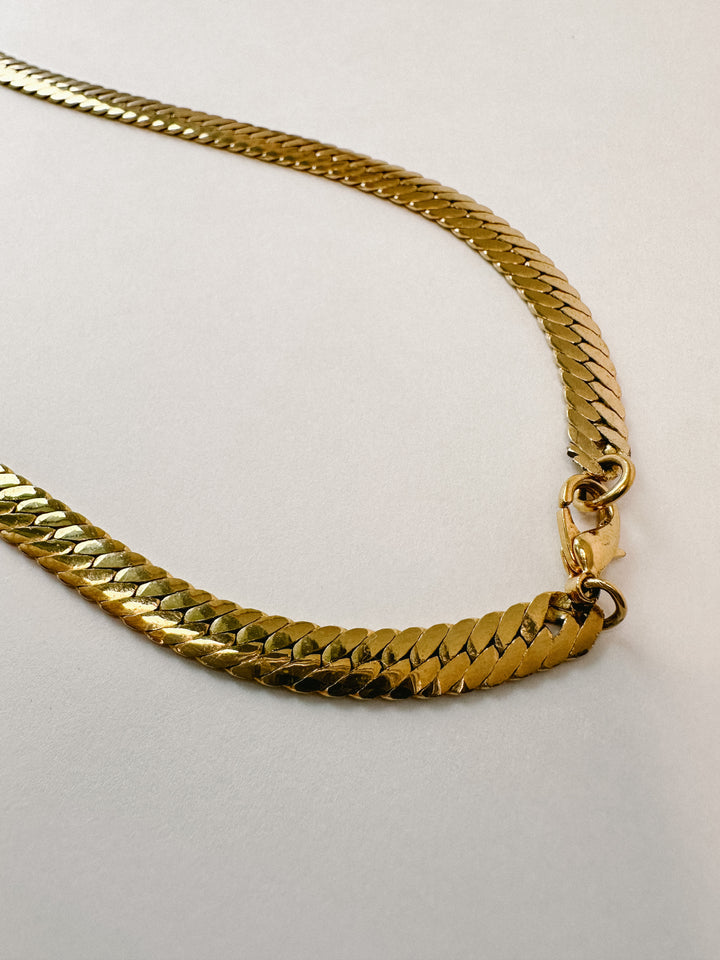 Vintage 18" Long Gold Plated Necklace