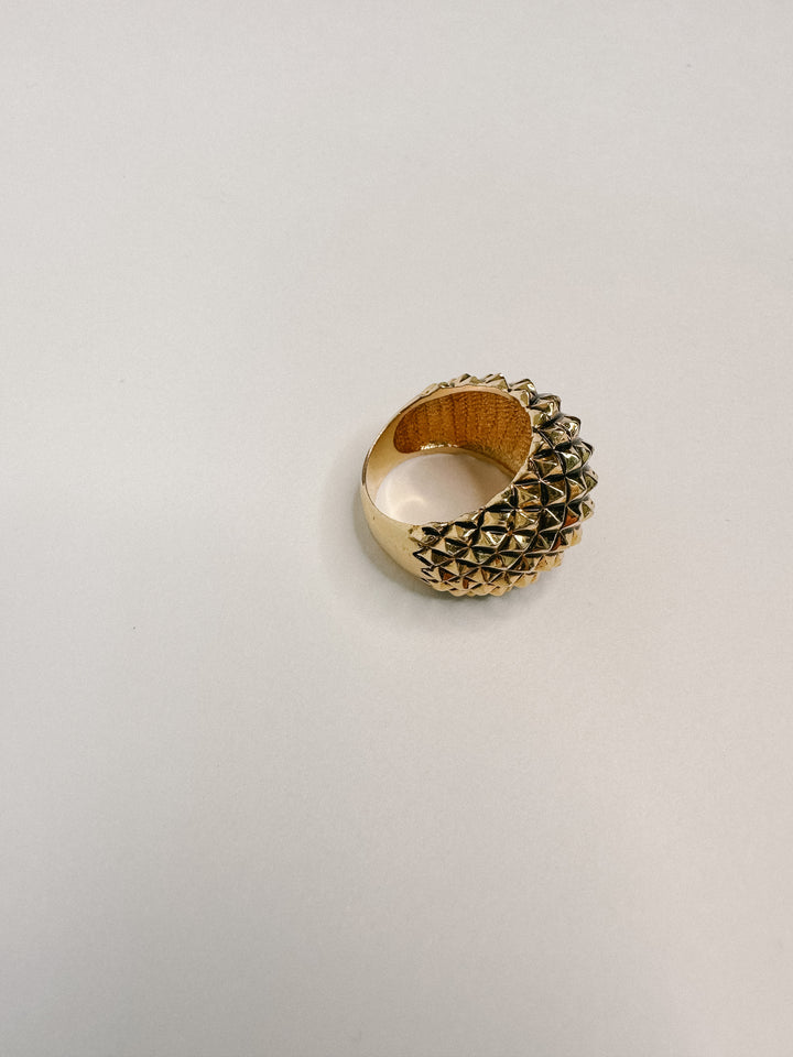 Vintage Gold Spiked Cocktail Ring