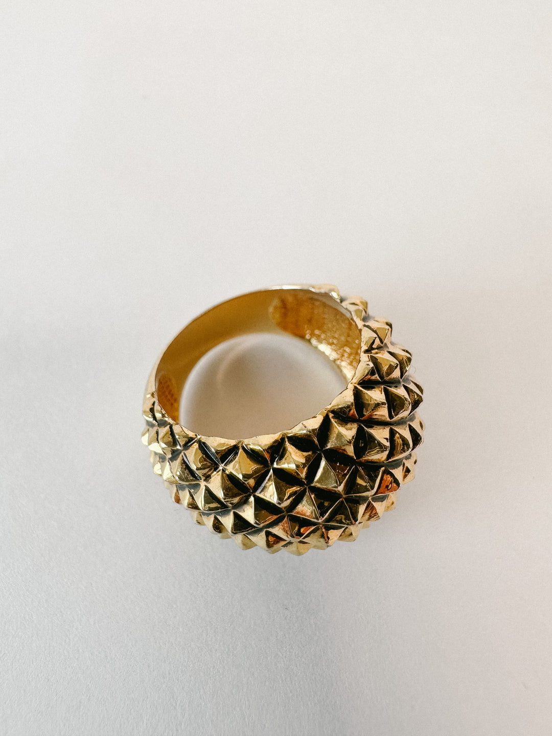 Vintage Gold Spiked Cocktail Ring