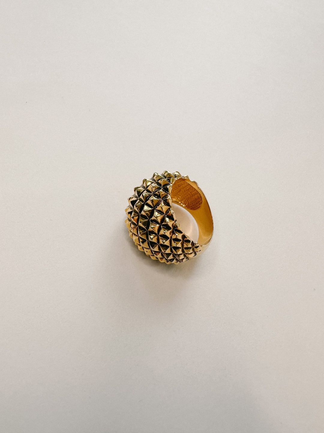 Vintage Gold Spiked Cocktail Ring