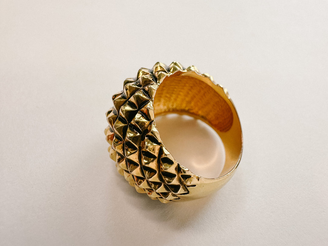 Vintage Gold Spiked Cocktail Ring