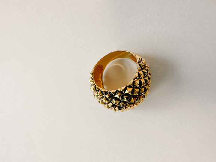 Vintage Gold Spiked Cocktail Ring