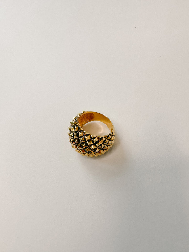 Vintage Gold Spiked Cocktail Ring