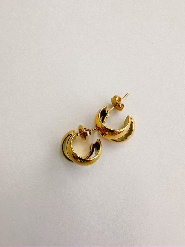 Vintage Paris Double Layered Hoops