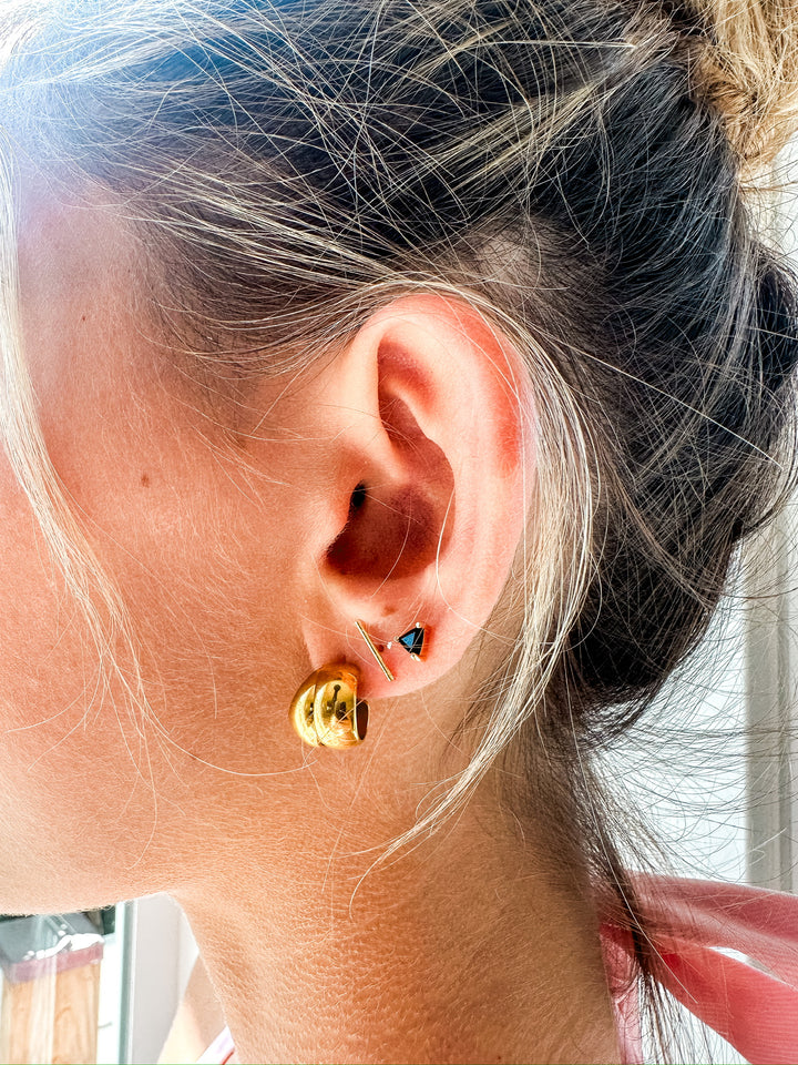 Vintage Paris Double Layered Hoops