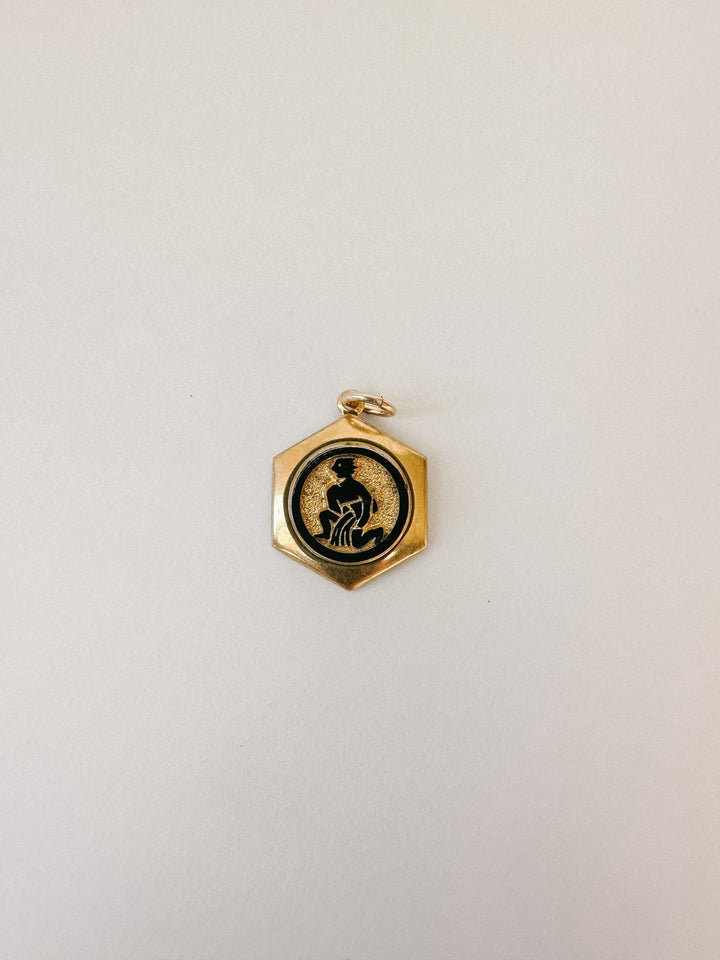 Vintage Zodiac Brass Charms