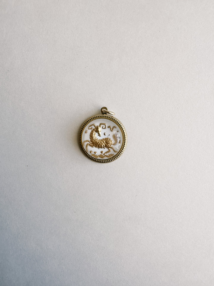 Vintage Glass Zodiac Charms - Medium