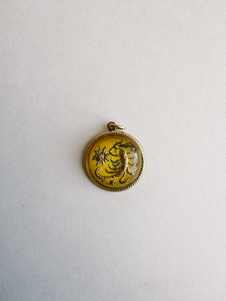 Vintage Glass Zodiac Charms - Medium
