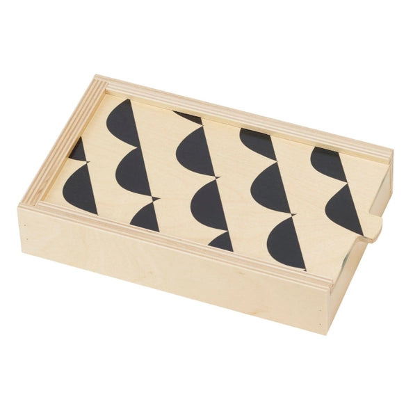 Domino Set - Curves Black/Natural