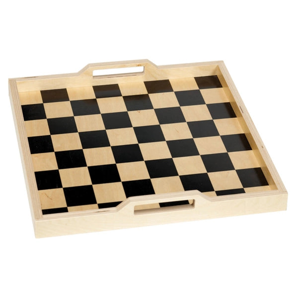 Checkerboard Serving Tray - Black/Natural