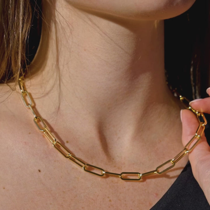 Allegra Necklace - Extra Chunky Paperclip Necklace