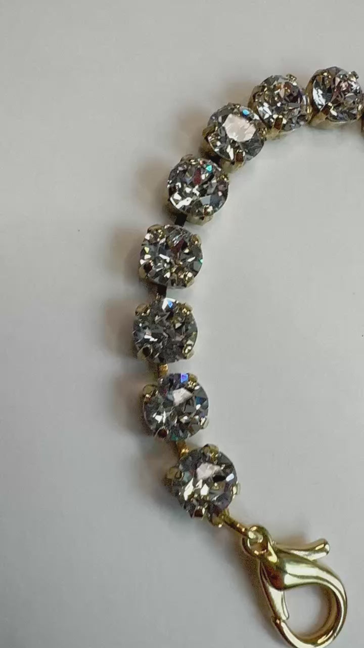 Izzy Crystal Bracelet - Antique Gold Clear